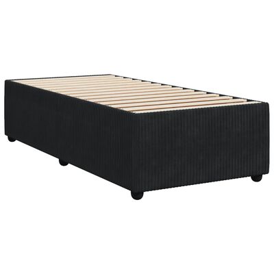 vidaXL Box spring postelja z vzmetnico črna 80x200 cm žamet