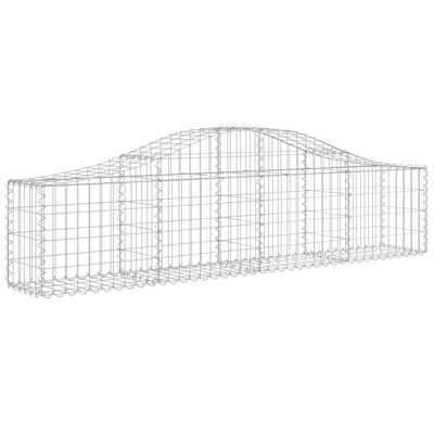 vidaXL Obokane gabion košare 2 kosa 200x30x40/60 cm pocinkano železo