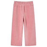 Otroške hlače žamet svetlo roza 92