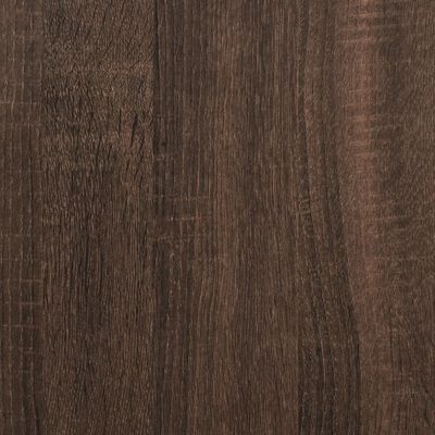 vidaXL Pisalna miza rjavi hrast 120x50x75 cm kovina in inženirski les