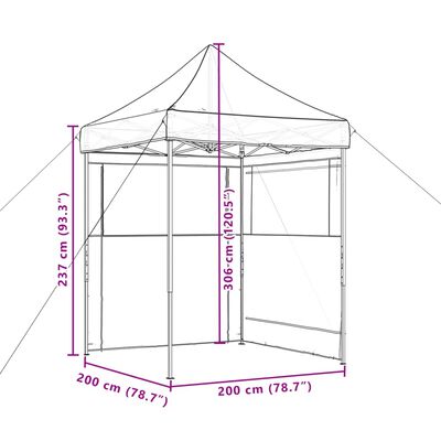 vidaXL Zložljivi pop-up šotor za zabave 2 stranici zelena