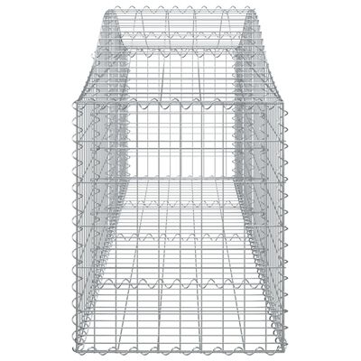 vidaXL Obokana gabionska košara 5 kosov 200x50x60/80cm cinkano železo