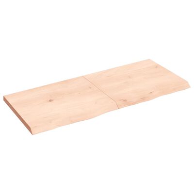 vidaXL Mizna plošča 120x50x(2-4) cm neobdelana trdna hrastovina