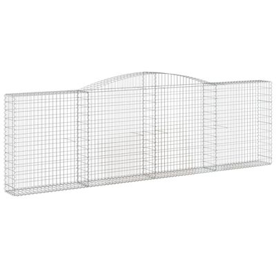 vidaXL Obokane gabion košare 3 kosi 400x30x120/140 cm pocinkano železo