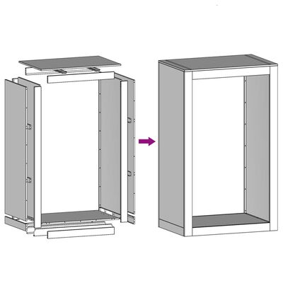 vidaXL Stojalo za drva črno 60x40x100 cm jeklo