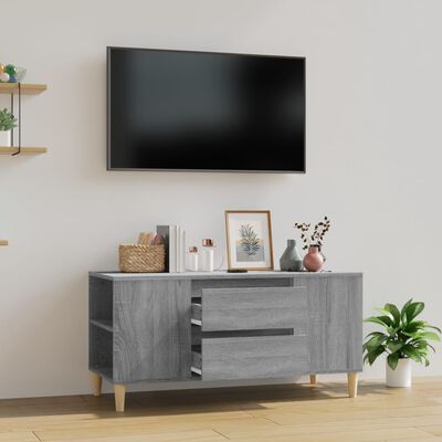 vidaXL TV omarica siva sonoma 102x44,5x50 cm inženirski les