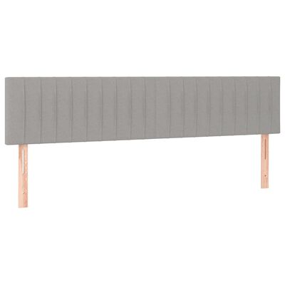 vidaXL Box spring postelja z vzmetnico svetlo siva 160x200 cm žamet