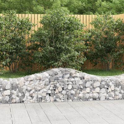 vidaXL Obokane gabion košare 4 kosi 200x50x40/60 cm pocinkano železo