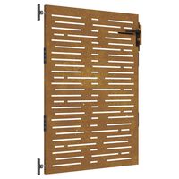 vidaXL Vrtna vrata 85x125 cm corten jeklo kvadraten dizajn