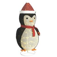 vidaXL Okrasna figura pingvin LED razkošno blago 180 cm