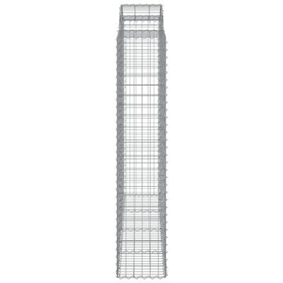 vidaXL Obokana gabion košara 12 kos 200x50x200/220 cm pocinkano železo