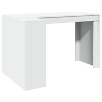 vidaXL Pisarniška pisalna miza bela 123,5x73,5x75 cm inž. les