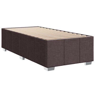 vidaXL Box spring postelja z vzmetnico temno rjava 80x200 cm blago