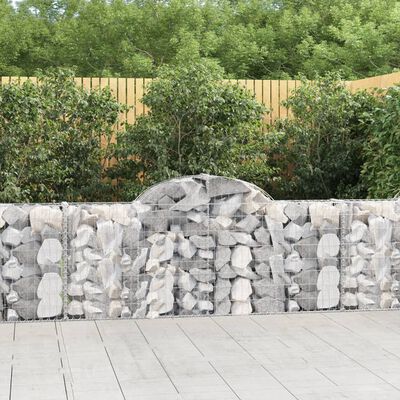 vidaXL Obokane gabion košare 9 kosov 200x30x80/100 cm cinkano železo