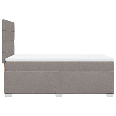 vidaXL Box spring postelja z vzmetnico taupe 100x200 cm blago