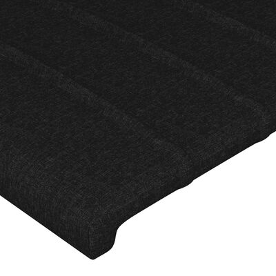 vidaXL Box spring postelja z vzmetnico črna 100x200 cm blago