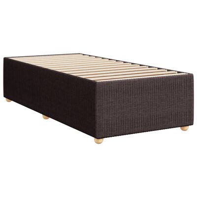 vidaXL Box spring postelja z vzmetnico temno rjav 90x190 cm blago