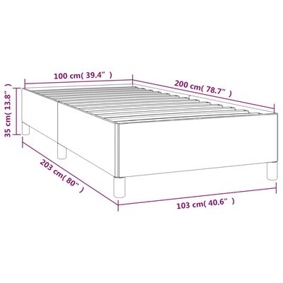 vidaXL Posteljni okvir črn 100x200 cm umetno usnje