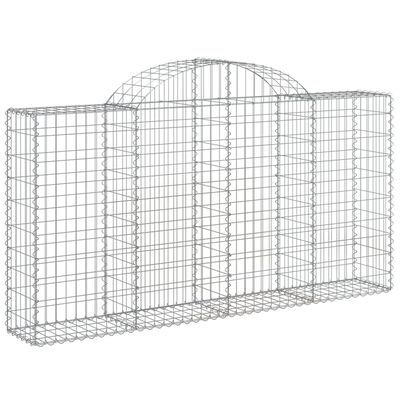 vidaXL Obokane gabion košare 3 kosi 200x30x100/120 cm pocinkano železo