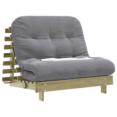 vidaXL Futon z ležiščem 100x206x11 cm impregnirana borovina