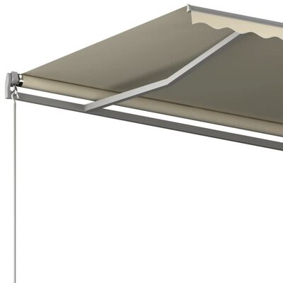 vidaXL Prostostoječa avtomatska tenda 500x300 cm krem