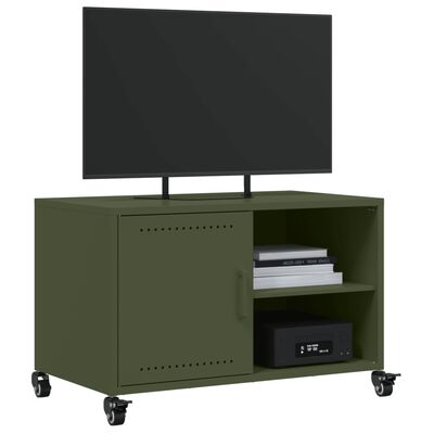 vidaXL TV omarica olivno zelena 68x39x43,5 cm hladno valjano jeklo