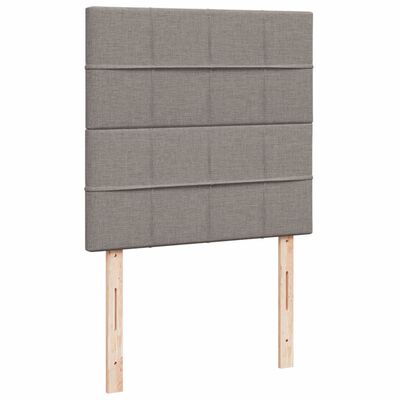 vidaXL Box spring postelja z vzmetnico taupe 100x200 cm blago