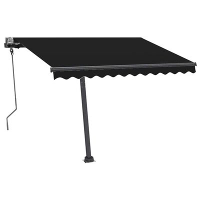 vidaXL Prostostoječa ročno zložljiva tenda 300x250 cm antracitna