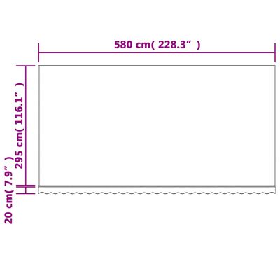 vidaXL Nadomestna tkanina za tendo večbarvne črte 6x3 m