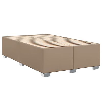 vidaXL Box spring postelja z vzmetnico kapučino 120x200cm umetno usnje