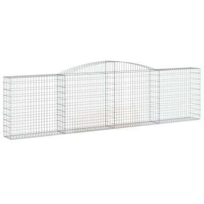 vidaXL Obokane gabion košare 5 kosov 400x30x100/120cm pocinkano železo