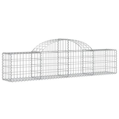 vidaXL Obokane gabion košare 6 kosov 200x30x40/60 cm pocinkano železo