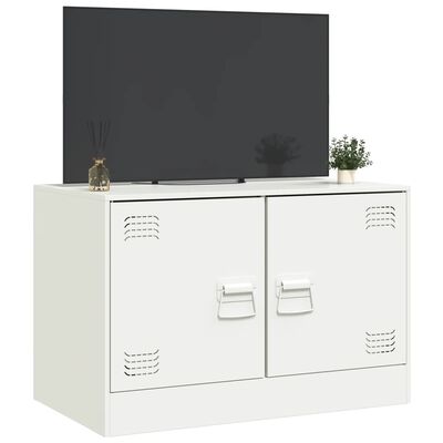 vidaXL TV omarica bela 67x39x44 cm jeklo