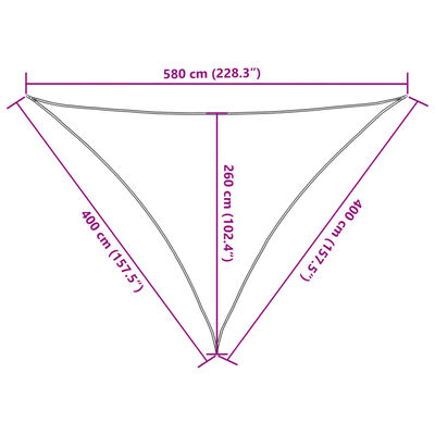 vidaXL Senčno jadro svetlo sivo 4x4x5,8 m 100 % poliester oxford