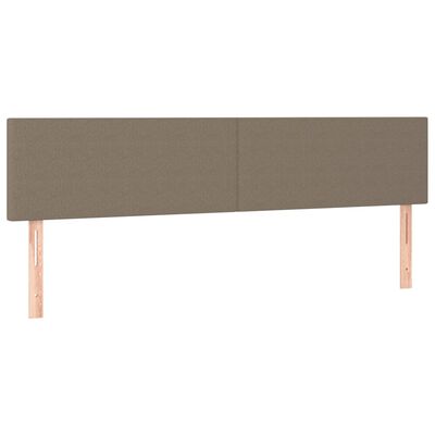 vidaXL Posteljno vzglavje 2 kosa taupe 100x5x78/88 cm blago