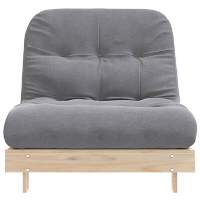 vidaXL Futon z ležiščem 90x206x11 cm trdna borovina