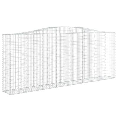 vidaXL Obokane gabion košare 6 kosov 400x50x160/180cm pocinkano železo