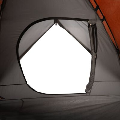 vidaXL Šotor za kampiranje za 6 oseb oranžen vodoodporen