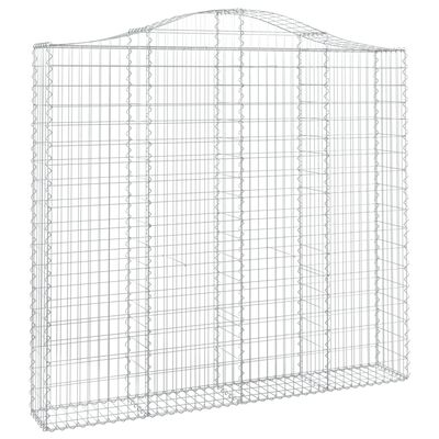 vidaXL Obokane gabion košare 5 kosov 200x30x180/200cm pocinkano železo