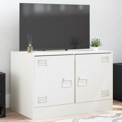 vidaXL TV omarica bela 67x39x44 cm jeklo