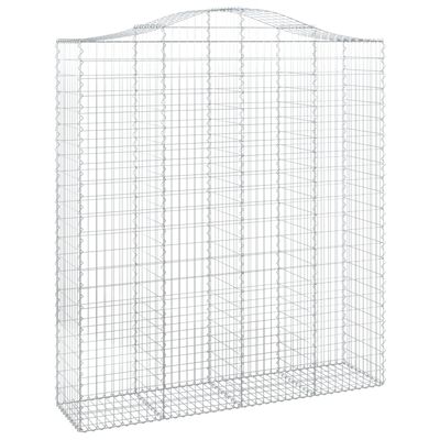 vidaXL Obokane gabion košare 12 kos 200x50x220/240 cm pocinkano železo