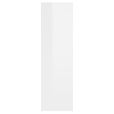 vidaXL Stenska polica visok sijaj bela 75x16x55 cm inženirski les