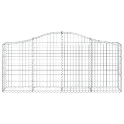 vidaXL Obokane gabion košare 7 kosov 200x30x80/100 cm cinkano železo