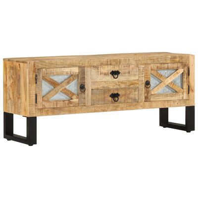 vidaXL TV omarica 110x30x45 cm robusten mangov les