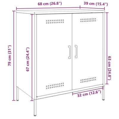 vidaXL Komoda črna 68x39x79 cm jeklo