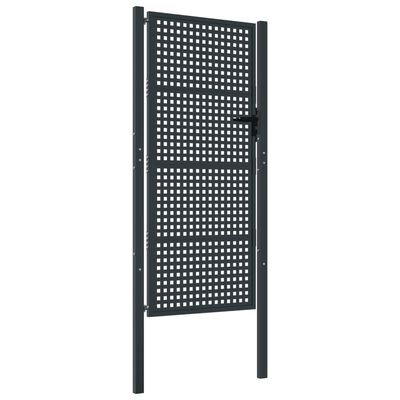 vidaXL Vrtna vrata antracitna 105x225 cm jeklo