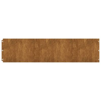 vidaXL Robniki za trato 10 kosov 25x103 cm prilagodljivi corten jeklo