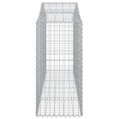 vidaXL Obokane gabion košare 2 kosa 200x50x120/140 cm pocinkano železo