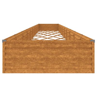 vidaXL Vrtna visoka greda 960x100x36 cm corten jeklo