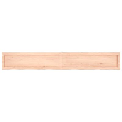 vidaXL Kopalniški pult 200x30x(2-4) cm neobdelan trden les